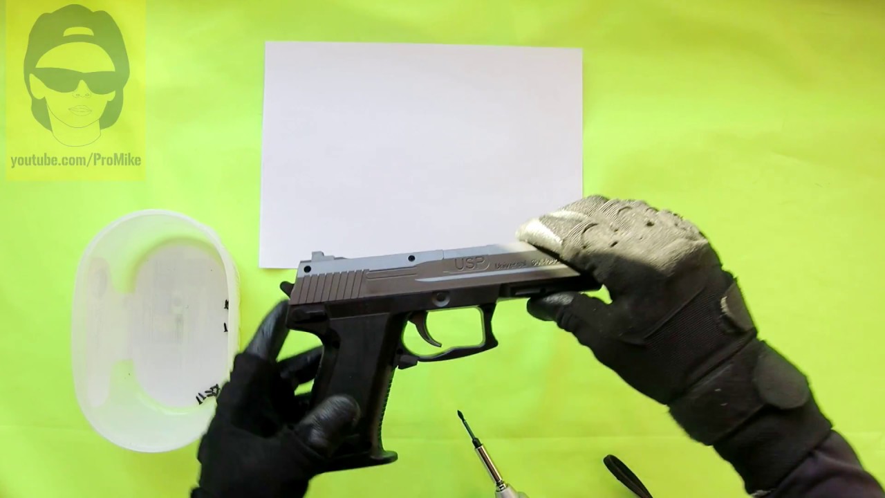 Uspc Disassembly USP DISASSEMBLY Spring gel ball gun РАЗБОРКА пистолета орбиз автомат ...