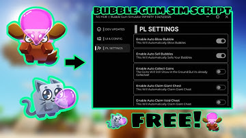 BUBBLE GUM SIMULATOR INFINITY SCRIPT | AUTO BUBBLE, AUTO SELL, AUTO COLLECT COINTS + CHEST | *FREE*