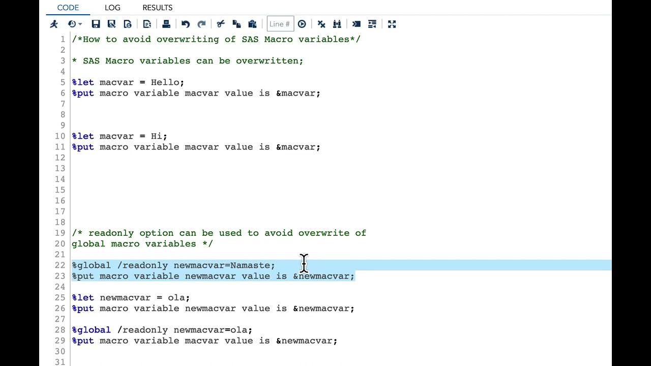 How to avoid overwriting of sas macro variables youtube