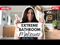 DIY Extreme Bathroom Makeover on a Budget + Decorating HACKS!