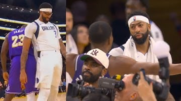 LeBron James annoys Anthony Davis and Rui gives AD a big hug after the game 😂