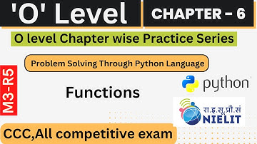 Chapter-6 Problem Solving Through Python Language MCQ Important question for O level Exam M3R5