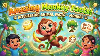 Monkey Animal Facts | Kids Learning Video | @yashpatwardhan