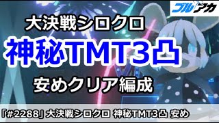 【ブルアカ】大決戦シロクロ 神秘TMT3凸 安めクリア編成 39,142,081 (TORMENT/市街地/1月)【ブルーアーカイブ】