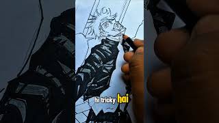 “JJK manga panel drawing | Gojo vs Toji 🔥 Who wins?” #youtubeshorts #art #animeeart #jujutsukaisen