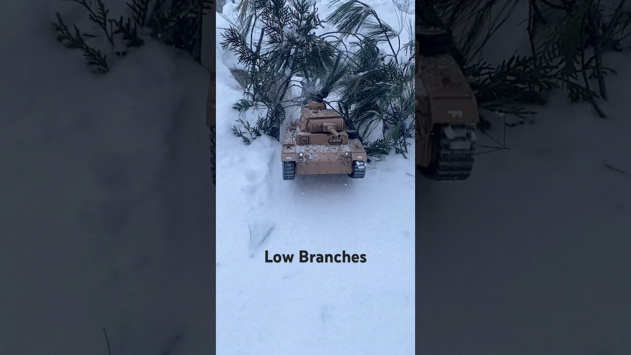 RC Tank vs Branches 🌲 No Easy Way Through
