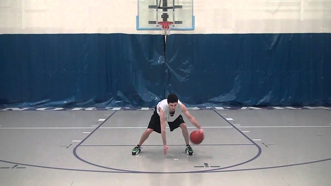 One ball stationary ball handling drill Crossover with floor touch