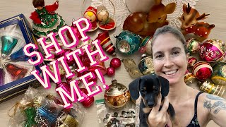 VINTAGE CHRISTMAS SHOP WITH ME VINTAGE RESALE ETSY SHOP ANTIQUE MALL ETSY KITSCH HAUL