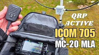 Icom 705 In Da Bag With Mc-20 Magloop Qrp Antenna