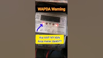 WAPDA Warning #meter indicator lights#ytshort#viral#kami Electrision
