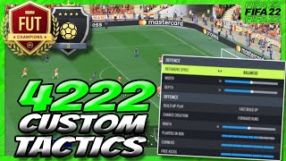 *POST PATCH* MOST META 4222 ATTACKING PRO PLAYER CUSTOM TACTICS & PLAYER INSTRUCTIONS! | FIFA 22