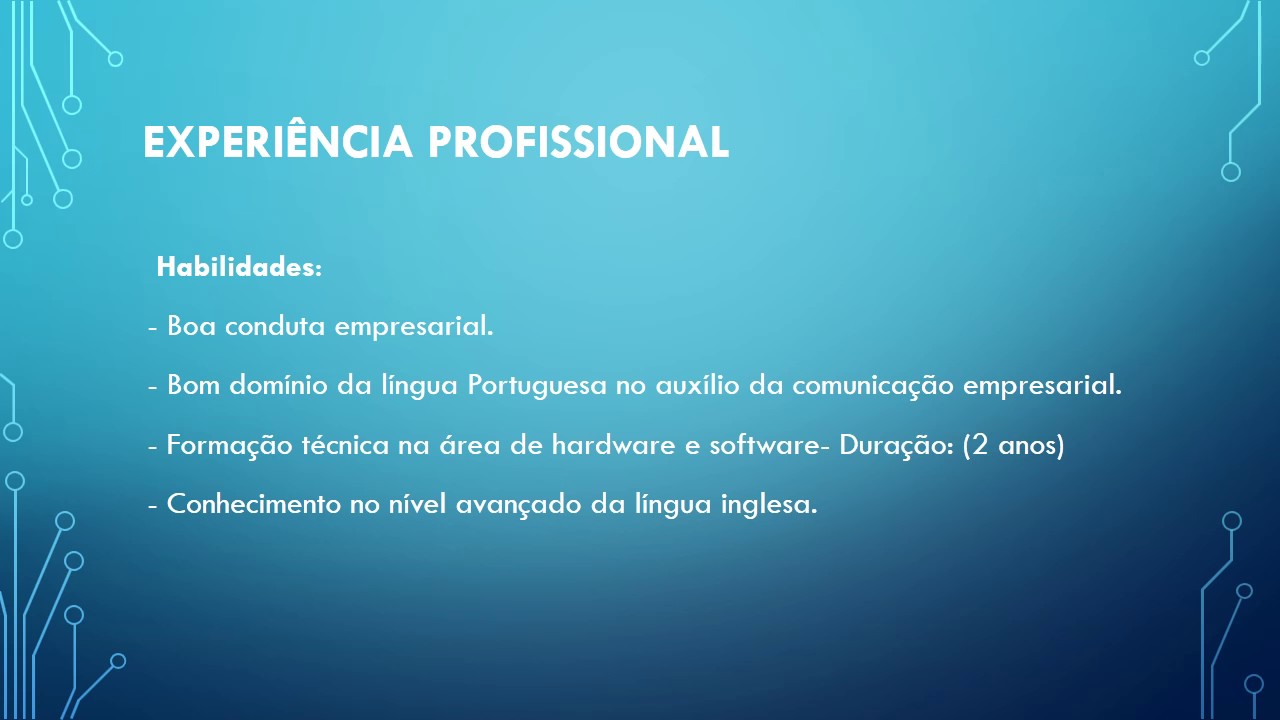 Como fazer slide de trabalho