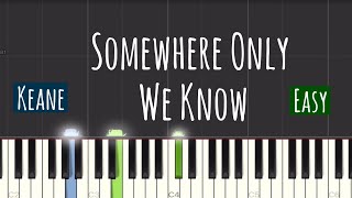 Keane - Somewhere Only We Know Piano Tutorial | Easy
