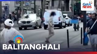 Lalaking may dalang 2 patalim, nanaksak ng 3 babae sa Paris | Balitanghali