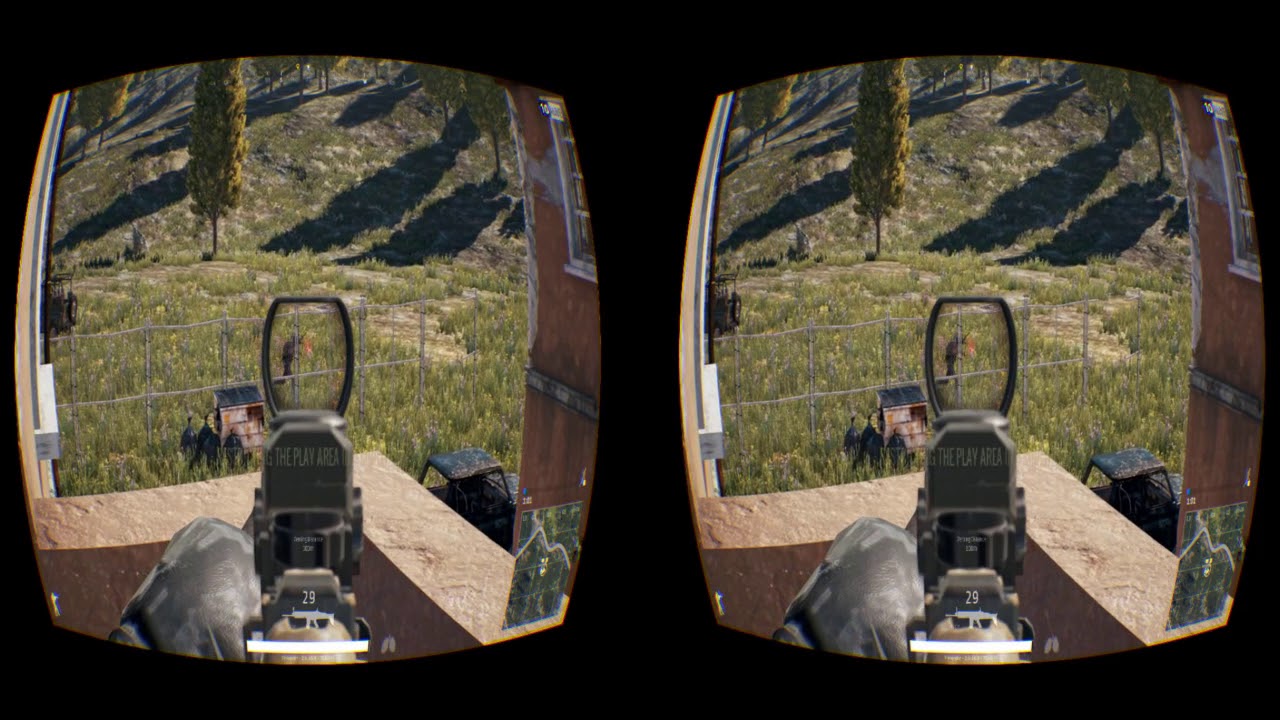 PUBG my first VR kill xD