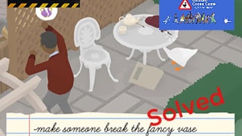 Untitled Goose Game | Break the fancy vase | Solution| #the_gaming_loane #untitledgoosegame