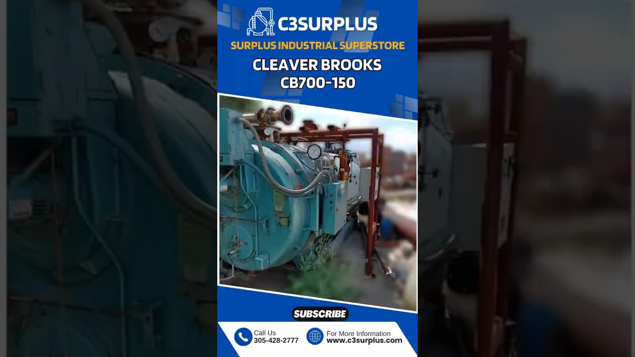 150 HP Cleaver Brooks 150 PSI Steam Boiler 1984 Model CB700-150