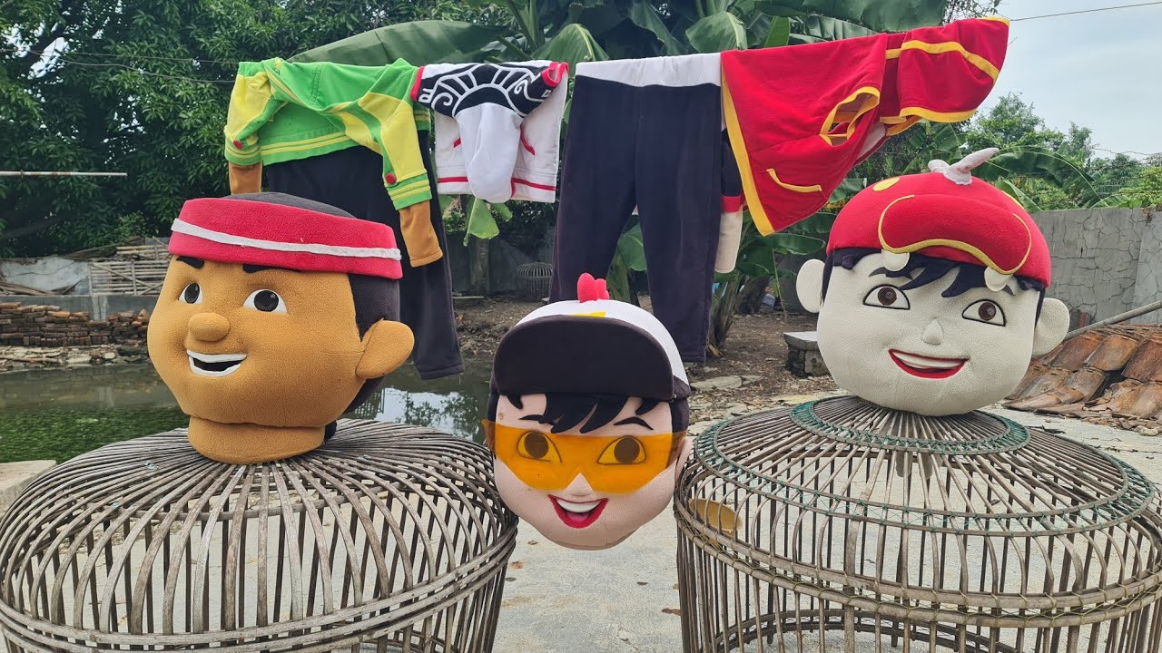 BADUT BOBOIBOY NEMU KOSTUM KEPALA BADUT BOBOIBOY BADUT GOPAL TERCECER DIJEMURAN