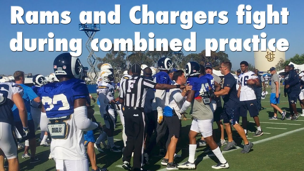 'Fight for LA' becomes real as Rams, Chargers scuffle 3 times