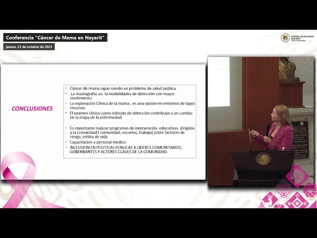 📅 Conferencia "Cancer de Mama en Nayarit" - Jueves, 23 de octubre de 2025