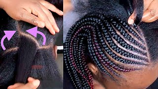 (08)THE ULTIMATE GUIDE TO CENTERED CORNROW BEAUTIFUL PATTERN