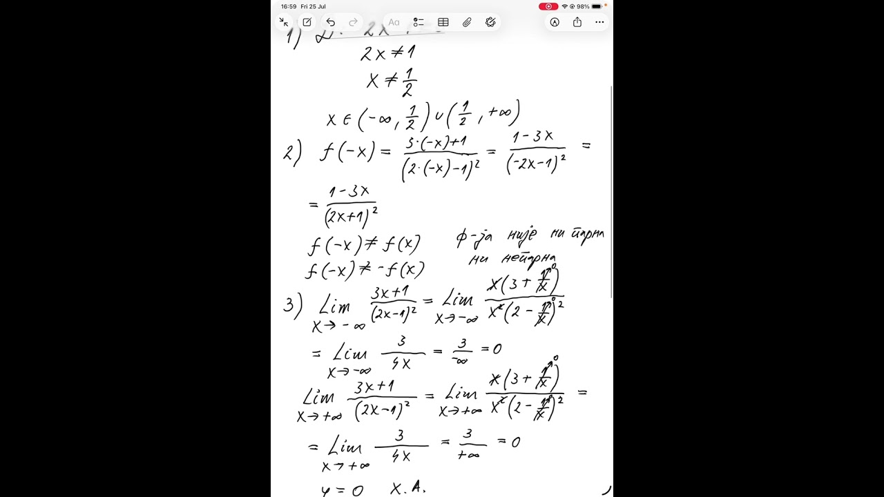 Ispitivanje toka i skiciranje grafika funkcije