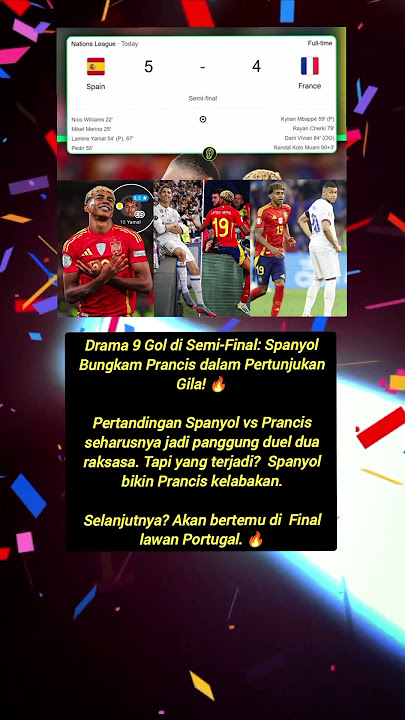 Spanyol VS Prancis 5:4 || Prancis kelabakan lawan bocah 18 thn😁🔥 #football #prancis #spanyol #shorts