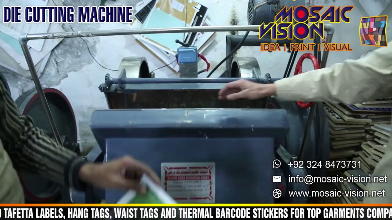 DIE CUTTING MACHINE ON ITS JOB