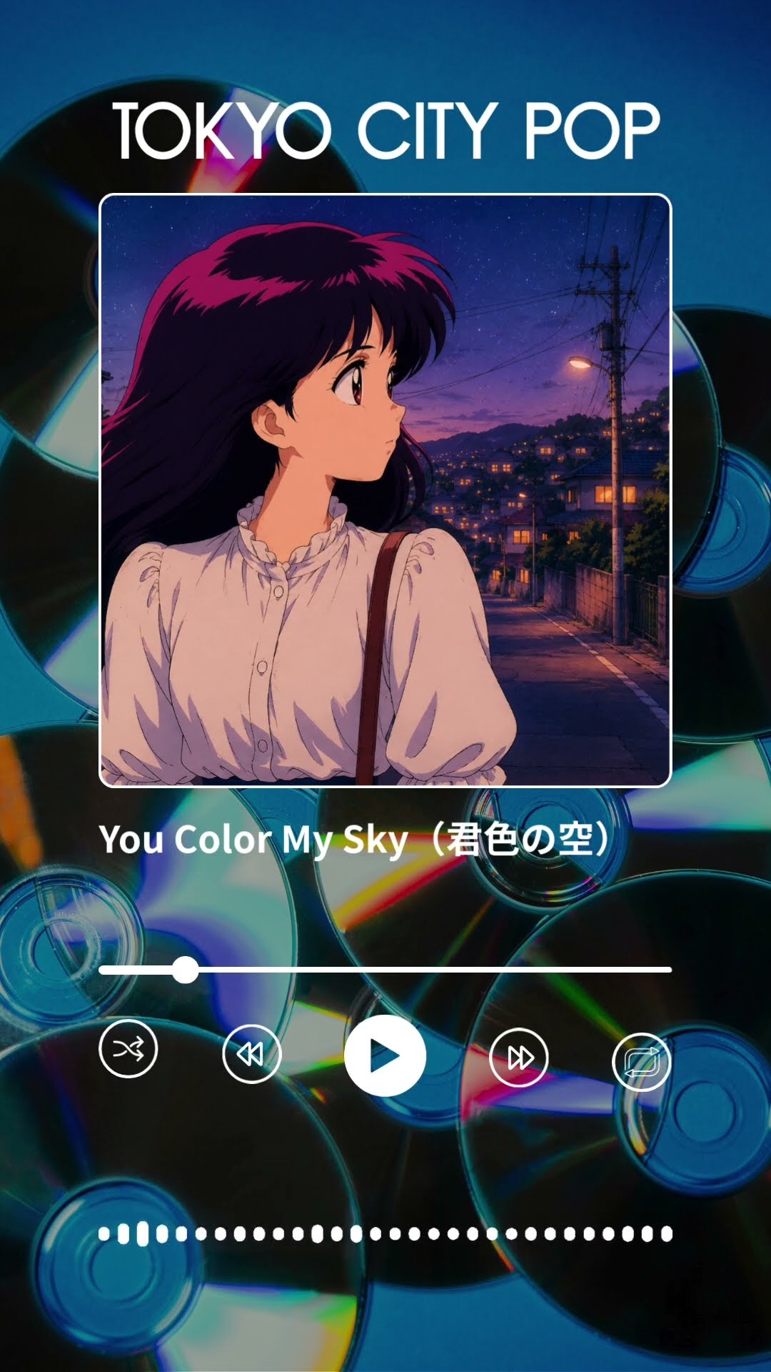80s Japanese City Pop｜You Color My Sky (君色の空) 🌈☁️ #shorts