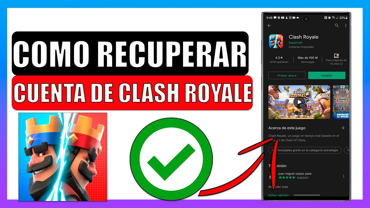 Como recuperar mi cuenta de clash royale 2022 - YouTube