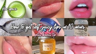 How to Get Soft, Pink, Juicy Lips in 10 Minutes (Simple Home Routine) @Her_Space1s   screenshot 5