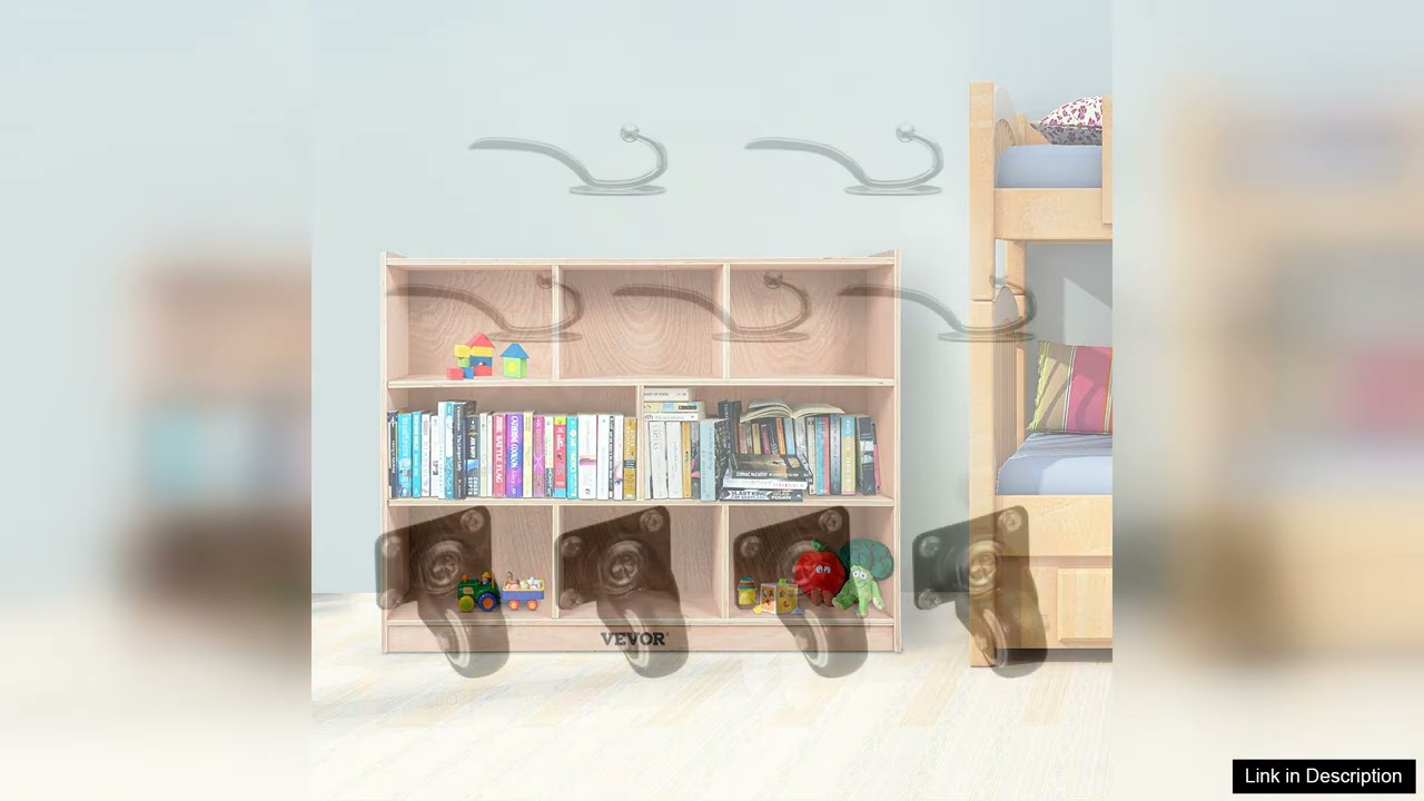VEVOR Classroom Storage Cabinet Plywood 8-Section Preschool Storage Shelves 36 Inch High Review