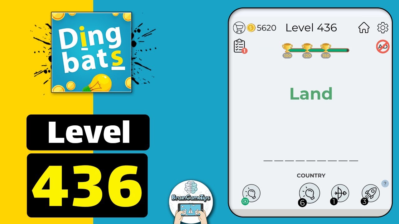 Dingbats - Word Games & Trivia - Level 436 Land Answer
