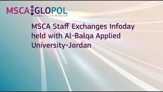MSCA Staff Exchanges Infoday Held with Al Balqa Applied University – Jordan