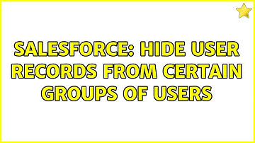 Salesforce: Hide user records from certain groups of users