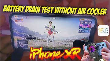 iPhone XR Bgmi Battery Drain Test without Gaming AirCooler 🔥 100% to 0%