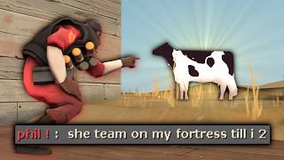 TF2 casual clip dump: demoman laughs at the cow