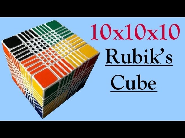 World's first flat 10 x 10 x 10 Rubik's Cube !!!!! (by Greg & Claus) 