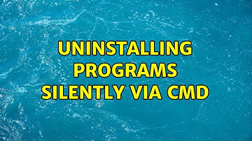 Uninstalling programs silently via CMD (8 Solutions!!)
