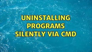 Uninstalling programs silently via CMD (8 Solutions!!) Content