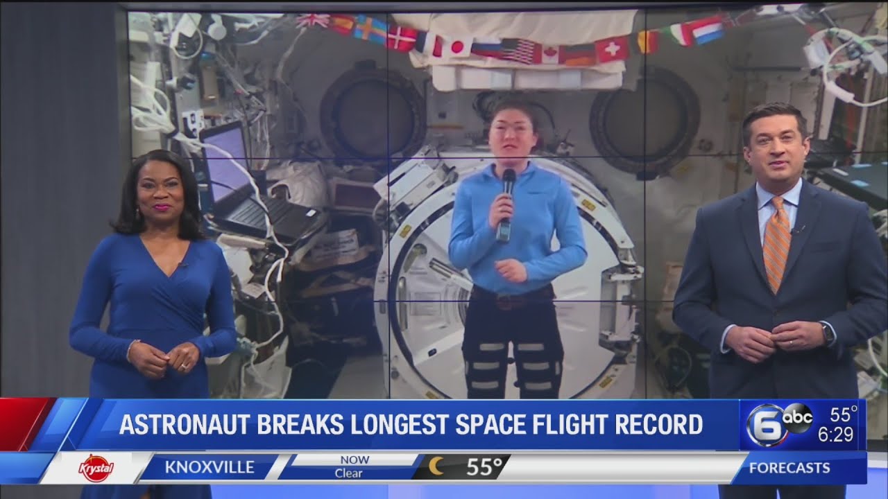 US astronaut sets record for longest spaceflight by a woman
