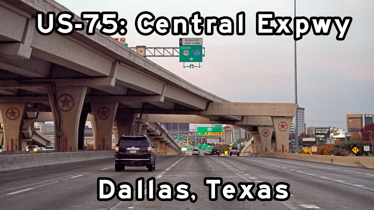 US-75 - Central Expressway Dawn Freeway Tour - Dallas, Texas