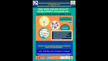 Faculty Development Program "Qualitative data Analysis"