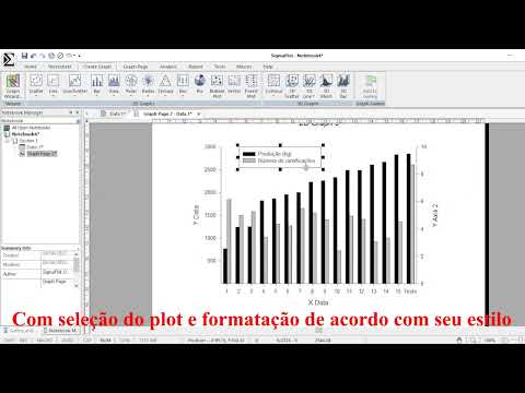 Gráfico de barras com dois eixos no SigmaPlot (Bar graphs with 2 (two) axes using SigmaPlot)
