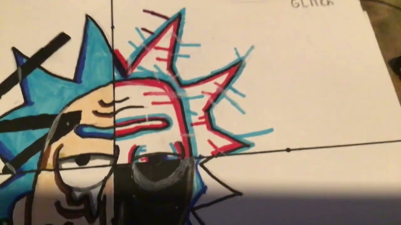 I drew Rick from Rick and morty 4 styles ( like and sub for more art videos like this )