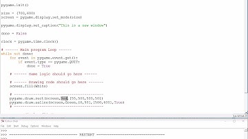 Pygame 02 - Drawing Shapes