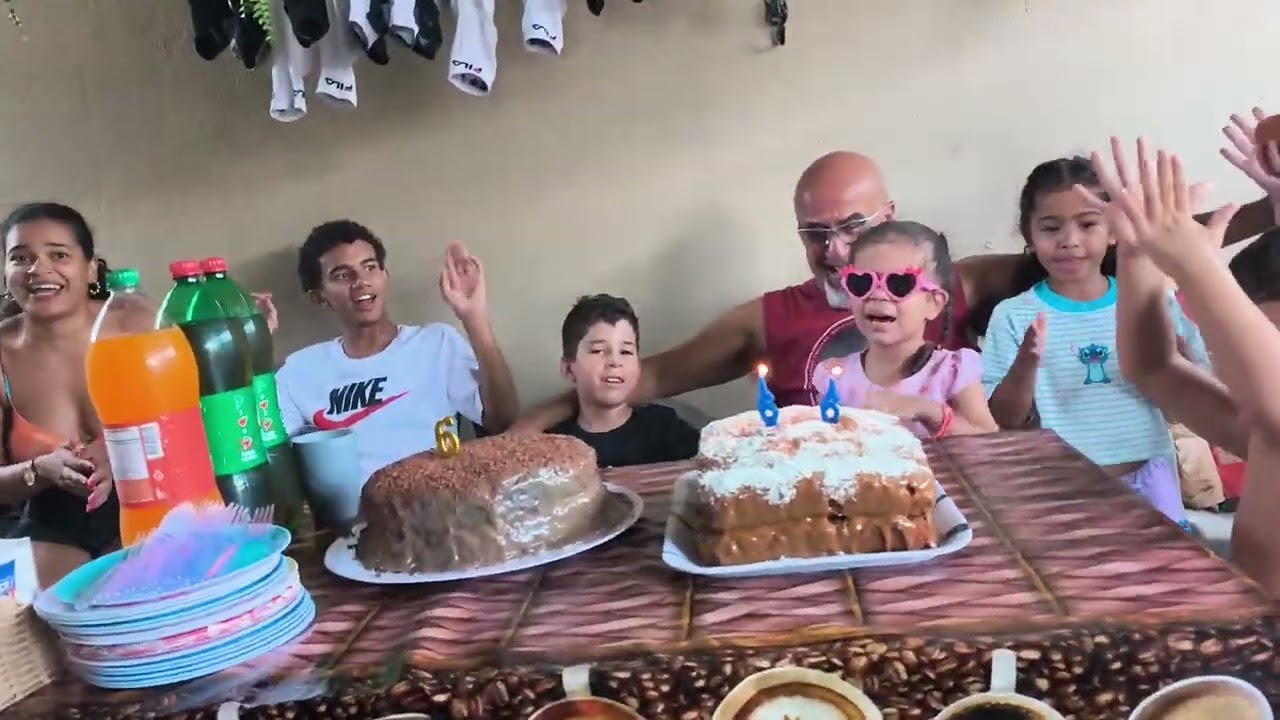 Mais um ano comemoração em dobro, 66 anos do Papai e 6 aninhos do Yuri #parabéns #pai #filhos #deus 