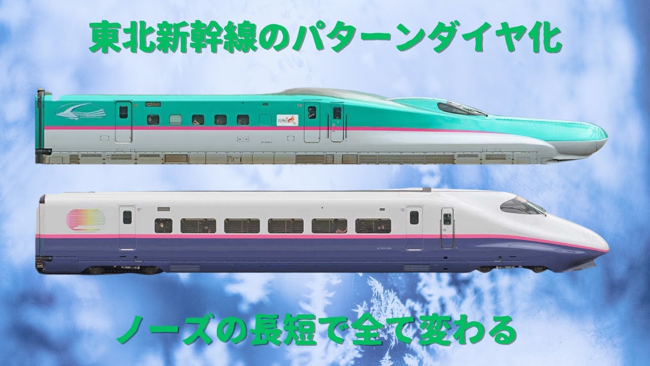 【鉄道ifもの】東北新幹線のパターンダイヤ化、ノーズの長短が全て変わる【間違いしかない北海道新幹線】【間違いしかない東北新幹線】