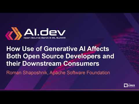 How Use of Generative AI Affects Both Open Source Developers and their Downstrea... Roman Shaposhnik Episode cover