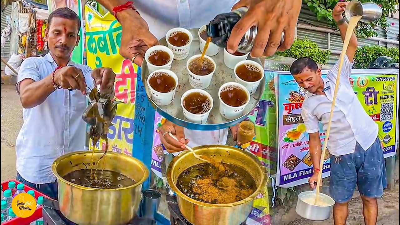 Bihari Man Selling Cheapest Lemon Herbal Tea Rs. 7/- Only l Patna Street Food